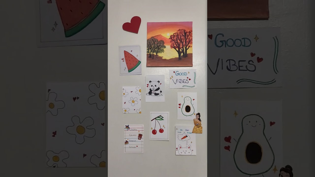 Aesthetic❤ Wall Decor Ideas 🥑🍒# relax😌 # beautiful🐼 # lovely🥰 # peaceful