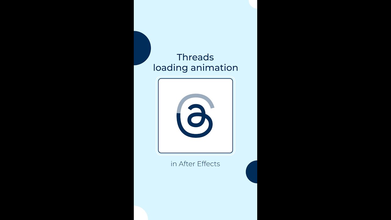 Threads logo loading animation - After Effects tutorial - Full version