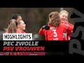 Twee HÉÉRLIJKE doelpunten zorgen voor de overwinning ? | HIGHLIGHTS PEC Zwolle Vrouwen - PSV Vrouwen