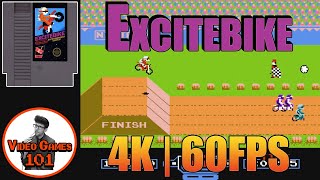 Excitebike Playthrough | 4K 60FPS | Video Games 101