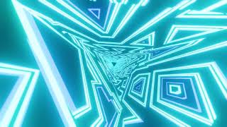 VJ LOOP NEON Bokeh Blue Teal Triangle Free Calming Abstract Background Video RGB 4k Screensaver