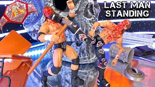 Triple H vs Shawn Michaels - Last Man Standing Action Figure Match! Hardcore Championship!