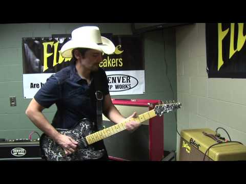 Brad Paisley demonstrating his Dr.Z cab with FluxTone's attenuating guitar speakers.