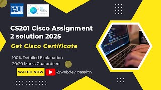 CS201 Assignment 2 Solution 2025 | CS201 Assignment 2 Solution Spring 2025 | Get Cisco Certificate
