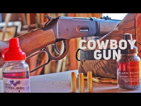 Umarex Legends Cowboy Rifle FULL REVIEW - Lever Action Co2 BB Gun