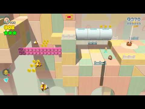 Super Mario 3D World (Switch) 9-3 Itemless Speedrun - Time: 31 (WR)