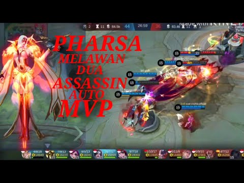 Pharsa Hero Mage jadi incaran lawan Assassin Natalia dan Lancelot Auto VICTORY MVP