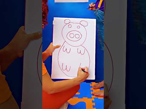 🐷✏️ How to Draw a Cute Pig! Step by Step! 😃 #kids #fun
