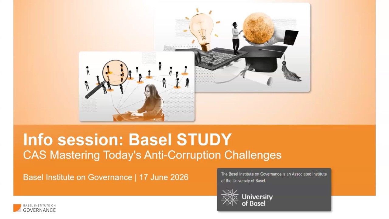 Online postgraduate certificate in anti-corruption | Info session