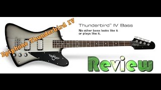 Video thumbnail for Epiphone Thunderbird IV Silverburst Bass Review by JandW Music