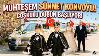 Toprak & Yusuf Kardeşlerin Sünnet Düğünü Konvoyu ve Takı Töreni | Kırkkavak Köyü