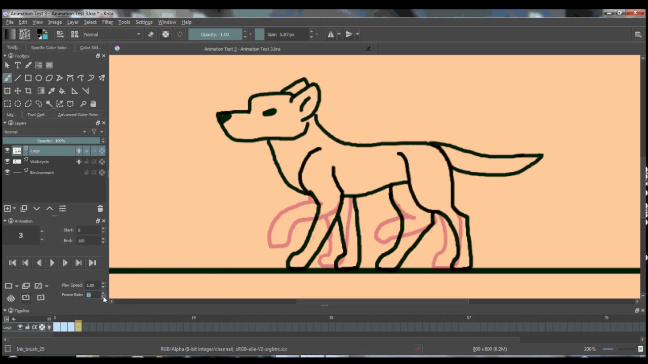 Walking Wolf Animation Test