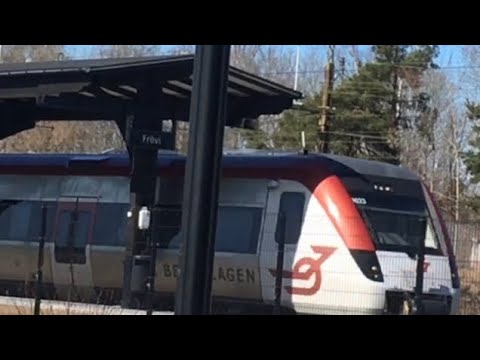 Tåg i Frövi med x51 och arbetståg