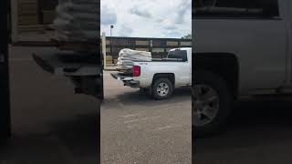 Loading 2500 pounds into the bed of a half ton Chevy!