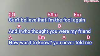 Download lagu FOOL AGAIN-WESTLIFE  with lyrics and chords mp3