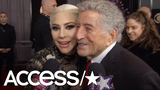 Watch Lady Gaga Adorably Crash Tony Bennett&#39;s 2018 Grammys Interview | Access