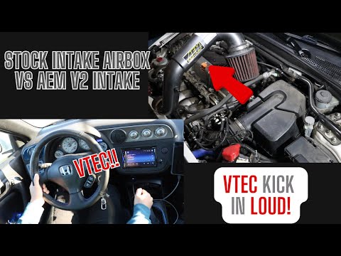 Acura RSX Type S Intake Install, AEM V2 Intake Vs Stock Intake Airbox