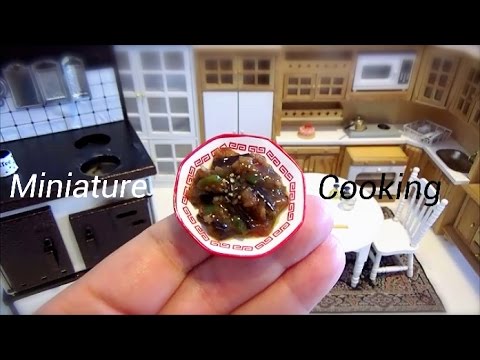 Miniature Food #27-ミニチュア料理-『麻婆茄子-Mapo eggplant-』 Miniature Cooking show ミニチュアクッキング 미니어처 요리 Video