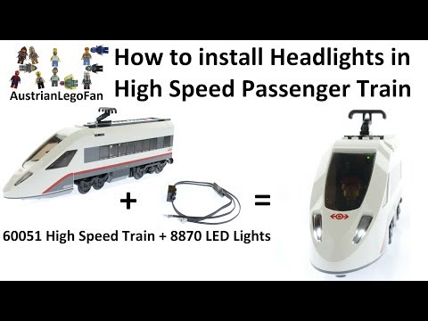How to Install LED Headlights in Lego City 60051 High Speed Passenger Train