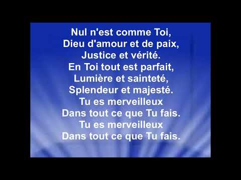 TU ES MERVEILLEUX - Église Évangélique du Bassin d'Arcachon (cover Thérèse Motte)