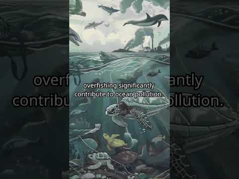 How do human activities contribute to ocean pollution and its impact on marine life?