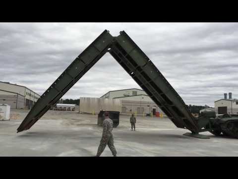 AVLB IN ACTION(armoured-vehicle launch bridge)