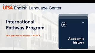 UTSA Graduate Pathway Program Liaison Application Guide: Part 3