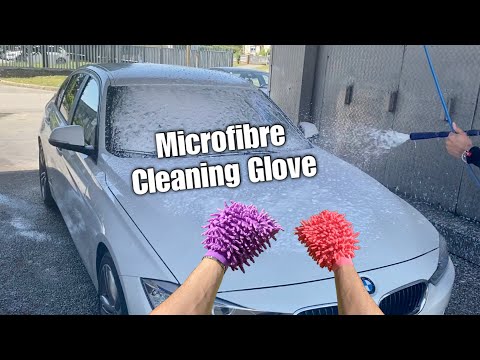 Microfiber cleaning gloves