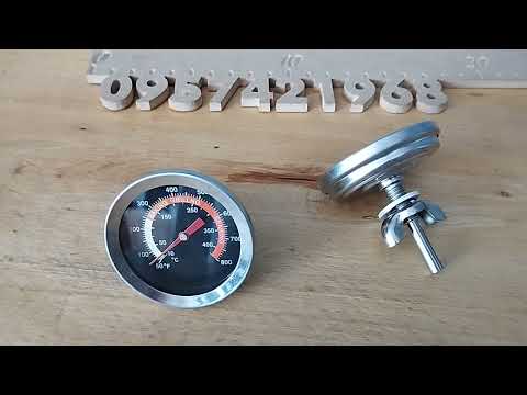 Термометр для гриля и коптильни Ø6 см, 500°C, металлический щуп 7.3 см, крепление барашек - фото 1 - id-p2104705357