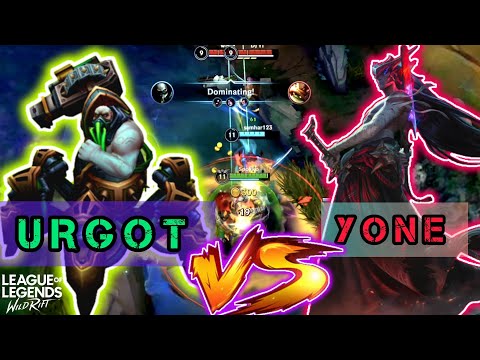 URGOT vs YONE  solo line LoL WILD RIFT | HOW TO PLAY TOP AGAINST YONE