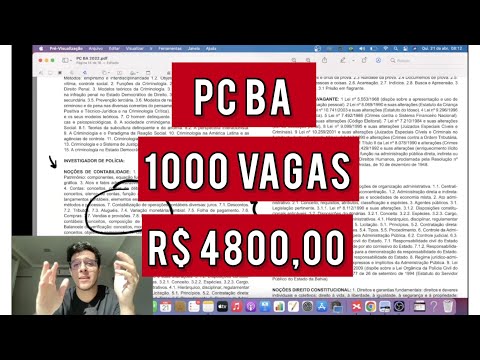 PC BA - ANÁLISE OBJETIVA DO EDITAL