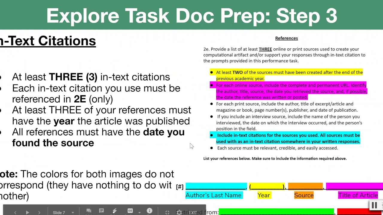 APCSP Explore Task Document Submission Prep