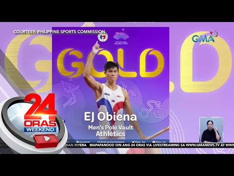 Pinoy pole vaulter EJ Obiena, nakamit ang unang gold medal ng Pilipinas sa 19th… 24 Oras Weekend