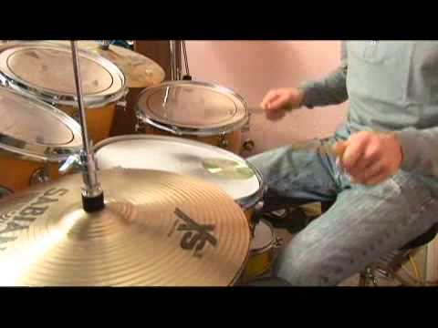 Drums: Slow Ballad 16th Notes on Open Middle High-Hat 2