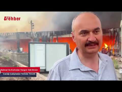 Batman’da Korkutan Yangın! Vali Ekrem Canalp Çalışmaları Yerinde Yönetti