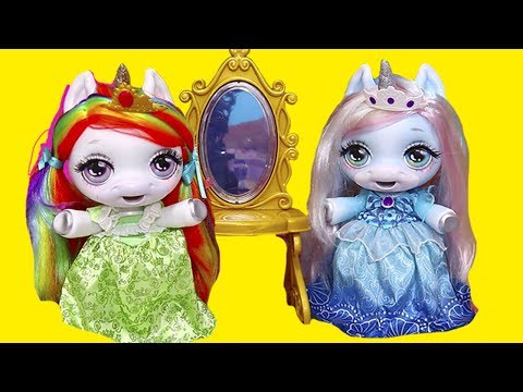 Baby Unicorns are Princesses ! Toys and Dolls Family Fun with New Dollhouse | Sniffycat Video