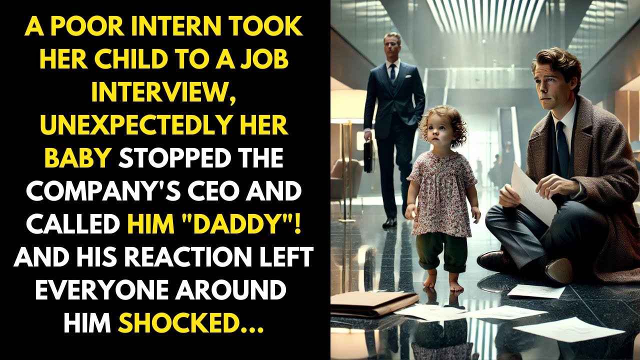 A Poor Intern Took Her Child To A Job Interview,Unexpectedly,Baby Stopped The CEO And Called Daddy