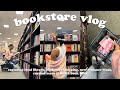 *cozy* bookstore vlog ☁️🌷✨  come book shopping at barnes with me + library run & HUGE book haul!