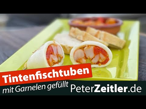 Tintenfischtuben mit Garnelen gefüllt!