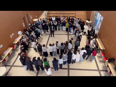 看護学科 2025国家試験決起集会！円陣5期生　～学長の応援～