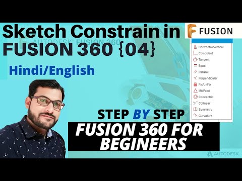 How to use Sketch Constraints and Dimensions ||  Fusion 360 tutorial for beginners Part 04
