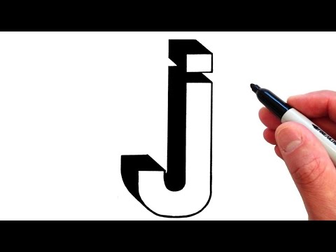 How to Draw Letter j in Lowercase 3D
