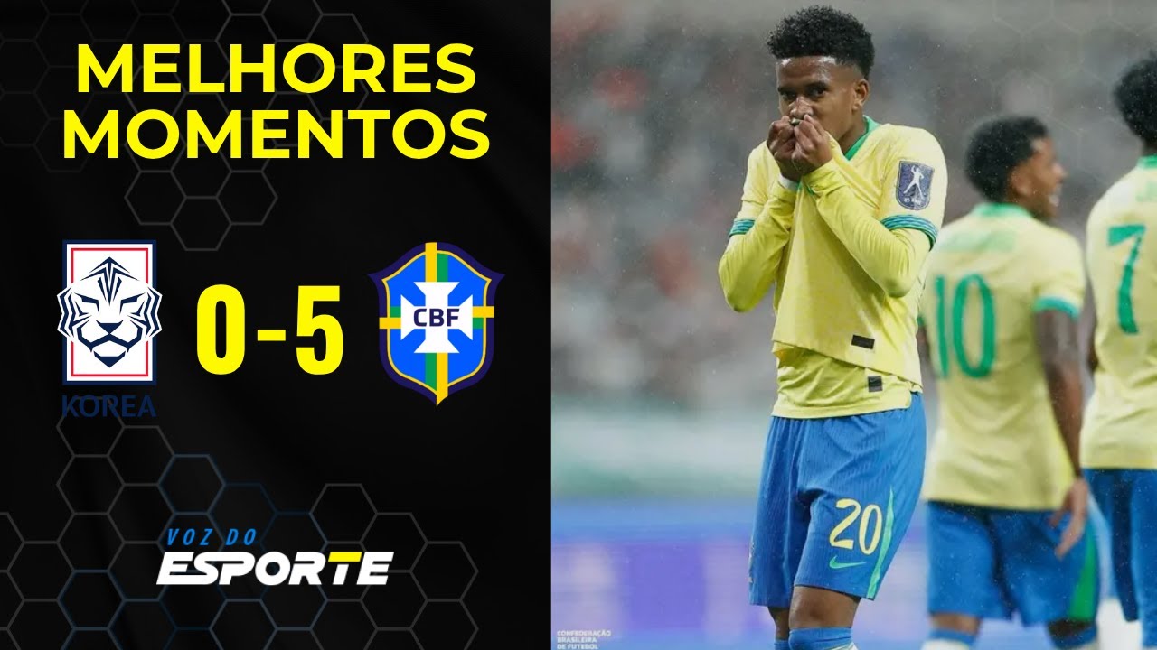 COREIA DO SUL 0 X 5 BRASIL - MELHORES MOMENTOS | AMISTOSO INTERNACIONAL - 10/10/2025