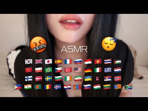 ASMR l A Korean Girl Curses in 42 Languages to Help You Sleep 😇 (swear words in different languages)