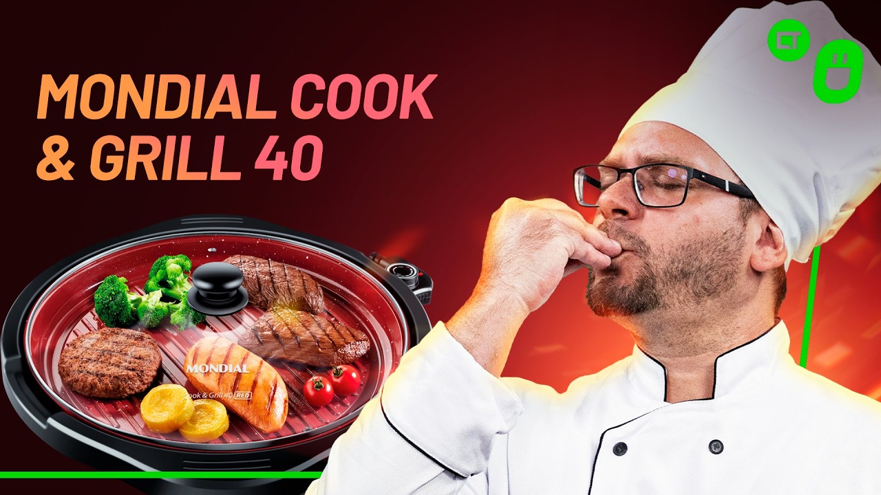 Miniatura da avaliação em vídeo de Grill Elétrico Mondial Cook & Grill G-03 1270W 110V Preto