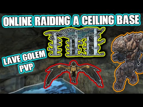 ONLINE RAIDING A CEILING BASE AND LAVA GOLEM PVP - MTS MAIN CLUSTER S5 Ep 11 - Ark: Survival Evolved