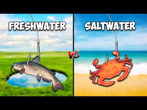 Freshwater vs Saltwater Livebait Fishing Challenge