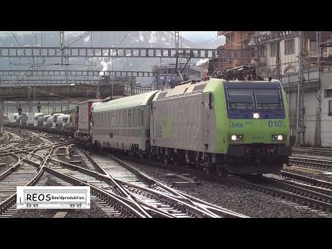 2018-01 [HD] Spiez station in the morning - BLS SBB DB Ralpin - Is Spiez the new Erstfeld?