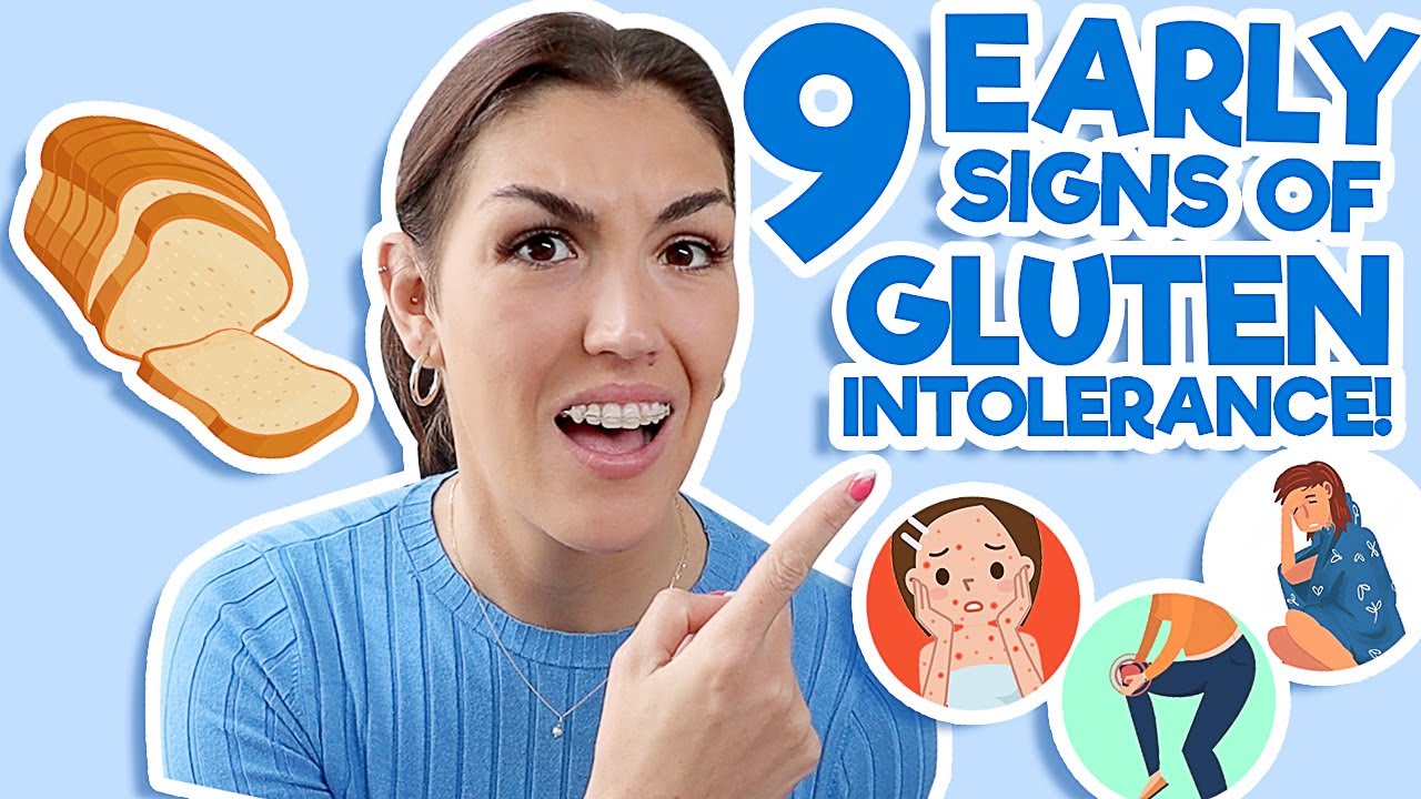 Watch video Gluten Intolerance Symptoms (9 EARLY SIGNS You Are Gluten Intolerant!) *Non-Celiac* Now Gluten Intolerance Symptoms (9 EARLY SIGNS You Are Gluten Intolerant!) *Non-Celiac*