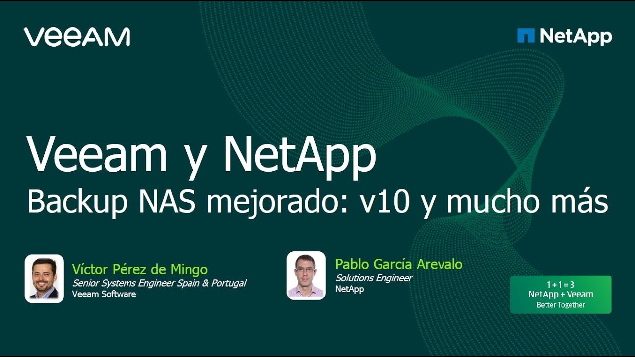 NetApp y Veeam ¡Backup NAS mejorado, v10 y más!  video